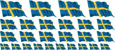 Produktbild von Mini Aufkleber Set - Pack wehend - 4x 51x31mm+ 12x 33x20mm + 10x 20x12mm- selbstklebender Sticker - Schweden - Flagge / Banner / Standarte fürs Auto, Büro, zu Hause und die Schule - Set of 26