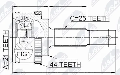 Produktbild von NTY Gelenksatz Antriebswelle Vorne Links Vorne Rechts Radseitig für TOYOTA HILUX III Pick-up (TGN1, GGN2, GGN1, KUN2, KUN1) NPZ-NS-086