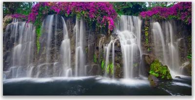 Produktbild von Tulup Leinwand-Bilder 140x70 Wandbild Canvas Kunstdruck Wasserfall Natur