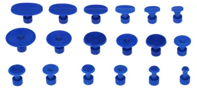 Imagen del producto de 18 piezas de pestañas azules para extractor de abolladuras, herramienta y accesorio para la reparación de abolladuras en carrocerías de automóviles