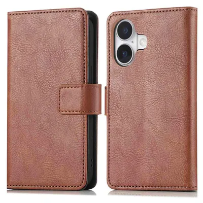 Imagen del producto de Funda Tipo Libro de Lujo para Apple iPhone 17 - Marrón