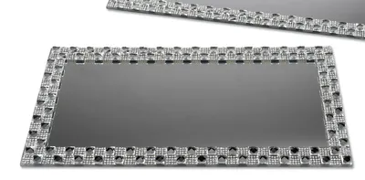 Produktbild von Spiegelplatte, Kerzenteller BRILLIANT STRASS rechteckig 32x16cm Formano WA