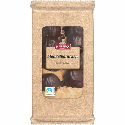 Produktbild von Lambertz Mandelhörnchen, Mandel Hörnchen, Gebäck, Marzipan, Marzipangebäck, 175 g