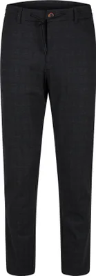 Produktbild von Hattric Herren Leinenhose Slim Fit Karomuster Stretch Pflegeleicht Bund mit Bindeband
