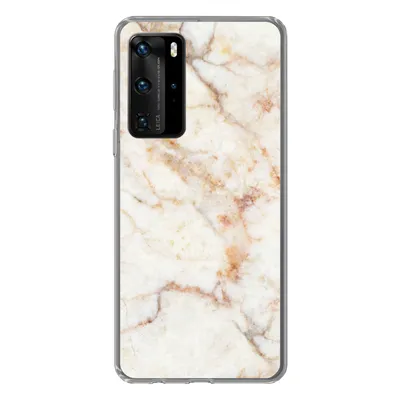 Produktbild von MuchoWow® Handyhülle Schutzhülle Hülle für Huawei P40 Pro Marmor - Braun - Luxus Silikon Softcase Handy Hülle - Schutz
