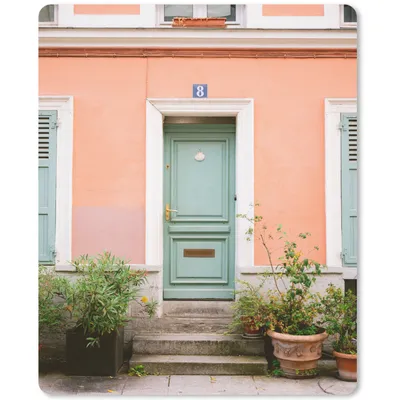 Produktbild von MuchoWow® Mauspad Mousepad Paris - Tür - Pastell - Architektur 30x40 cm - Mousepads - Maus Mat - Pad - Mausunterlage - Mausmatten