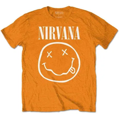 Produktbild von Nirvana - Gelber Smiley Kinder 3 - 4 Jahre T-Shirt - Weiß