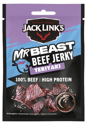 Produktbild Jack Links Beef Jerky Teriyaki gewürztes getrocknetes Rindfleisch 25g