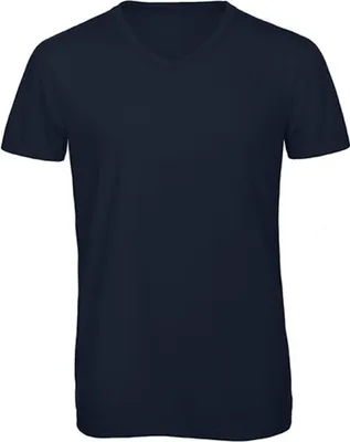 Produktbild von B&C TM057 | Herren V-Neck Triblend T / langlebig, flexibel + faltenfrei - Farbe: Navy - Größe: S