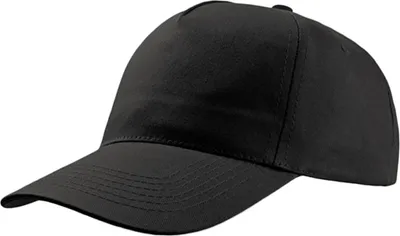 Produktbild von Atlantis Baseballkappe mit 5 Paneelen (2 Stück/Packung) AB425 (Einheitsgröße) (Schwarz)