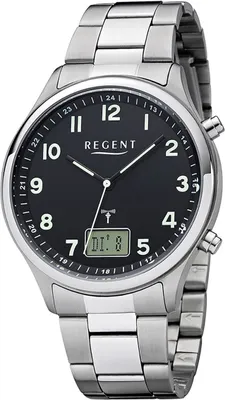 A close-up studio shot of a men's wristwatch.