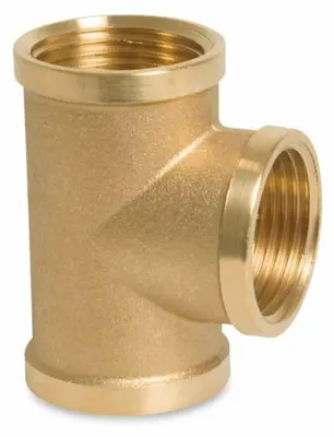 Immagine prodotto di Raccordo a T in Ottone 1 1/4" - Raccordi Filettati per Impianti Idraulici