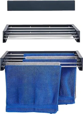 Immagine prodotto di Asciugatore a parete pieghevole - 70 cm - Grigio antracite