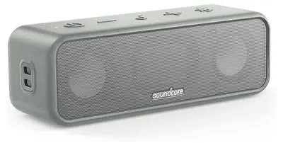 Immagine prodotto di soundcore di Anker 3: Altoparlante Bluetooth 5.0, batteria da 24 ore, tecnologia BassUp – Argento
