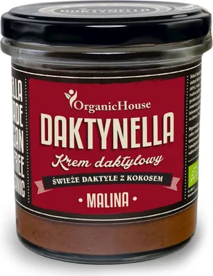Obrázok produktu pre KRÉM KOKOSOVÝ A DATLOVÝ MALINOVÝ, BEZLEPKOVÝ,280 g - ORGANICHOUS (DATALOVÁ)