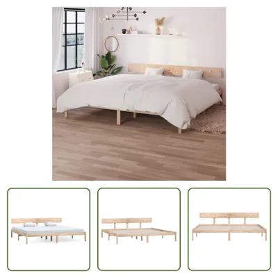 Produktbild von The Living Store Massivholzbett Kiefer 200x200 cm