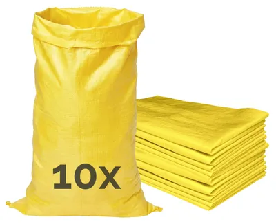 Produktbild von Garronda Polypropylensack 105 x 65 cm 10 Stück Getreidesack aus PP für Lagerung & Sand reißfest 50 kg belastbar – vielseitig einsetzbar: Gewebesäcke Sandsäcke Gartensack Hochwasserschutz Gelb GD-0161