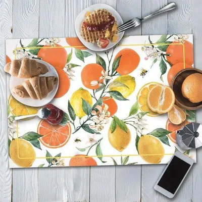 Obrázok produktu pre Sada 4 podtáciek Famanu z PVC – 48 x 33 cm – protišmykové a umývateľné – odolné voči škvrnám a teplu