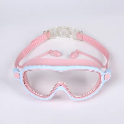 Produktbild von Schwimmbrille für,großer Rahmen,Antibeschlag,Schwimmbrille für Kinder,professionelle HD wasserdicht,Taucherbrille für Schwimmbad rosa