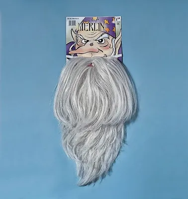 Produktbild von Bart für Erwachsene Vollbart Merlin Magier weißblond