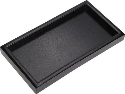 Immagine prodotto di Vassoio in plastica grande rettangolare nero (30 x 20 x 2 cm)