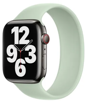 Produktbild von Silikon Solo Loop für Apple Watch | 44/45/46/49 mm - Größe 8 - Mineral Green