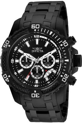 Obrázek produktu pro Invicta Pro Diver 24858, pánské hodinky - quartzový strojek, pouzdro z nerezové oceli s černým ciferníkem, průměr 51 mm