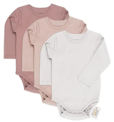 Produktbild von LaLoona Baby Body Langarm 3er Pack - Langarmbody Set aus Baumwolle, Bodies mit K