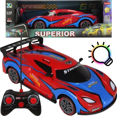 Produktbild von Rennwagen 1:12, SPIDER, FERNGESTEUERTER, Auto MIT FERNBEDIENUNG und RGB-LICHT-Effekt