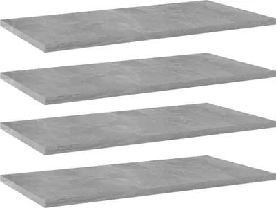 Produktbild von Cloris Designermöbel Bücherregal-Bretter 4er Set Betongrau 60x30x1,5 cm Holzwerkstoff 2024 Neu