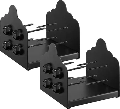 Image de 2 pièces 8x8 Support de base pour poteau Ancrage pour poteau de clôture en bois Dimensions intérieures 7,9 x 7,5 pouces