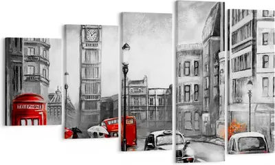 Produktbild von Bild auf Leinwand - Leinwandbild - London Bus - 100x60cm - Wand Bild - Wanddeko - Wandbilder - Leinwanddruck - Bilder - Kunstdruck - Wanddekoration - Leinwand bilder - Wandkunst - EG100x60-3939