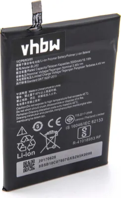 Produktbild von vhbw Akku Ersatz für BL262 für Handy Smartphone Telefon (5000 mAh, 3,85 V, Li-Polymer)