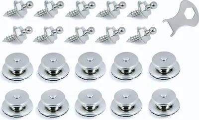Produktbild von 10er Set Tenax, Schraube, Oberteil Edelstahl, 1 x Schlüssel