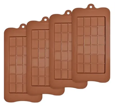 Obrázok produktu pre Silikónové formy, 4 kusy, vhodné na čokoládu, koláče, puding a ľadové kocky