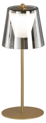 Produktbild von LED Außen Tischleuchte, gold rauch, Touchdimmer, Akku H 35 cm