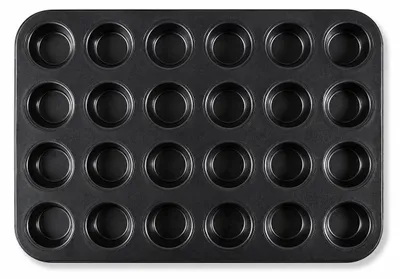 Obrázok produktu pre CANDeal 24-dielna sada muffinových formičiek s nepriľnavým povrchom, robustný plech na muffiny z uhlíkovej ocele, mini muffinové formičky vhodné do umývačky riadu na pečenie v rúre
