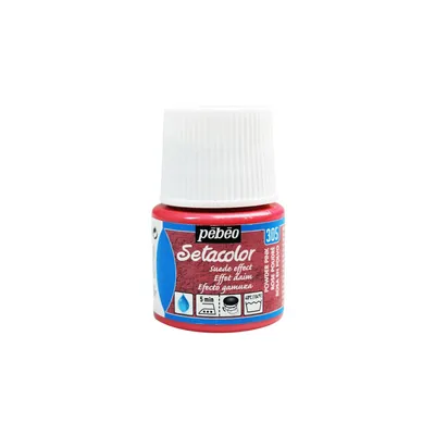 Produktbild von Pebeo Setacolor Suede Effect Textilfarbe 45 ml - Powder Rosa