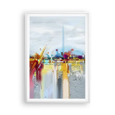 Produktbild von Gerahmtes Poster - Weißer Rahmen - Abstraktion modern - 70x100 cm - Wand Bild - Wanddeko - Wandbilder - Kunstposter - Wandposter - Bilderrahmen - Bilder - Kunstdruck - Wandbild - P2WPA70x100-4028