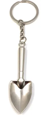 Produktbild von Onwomania Schlüsselanhänger Schaufel Spaten Silber Metall Anhänger Charm