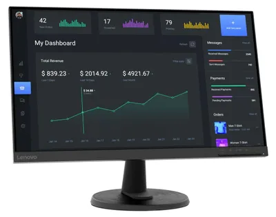 Produktbild von Lenovo C24-40, 60,5 cm (23.8"), 1920 x 1080 Pixel, Full HD, LED, 7 ms, Schwarz
