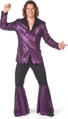 Produktbild von Disco Kostüm Herren Lila XL - L