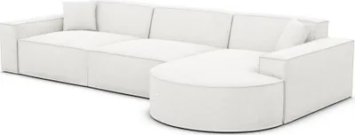 Produktbild von Strukturstoff L-Form Sofa Brevia Weiß Rechts