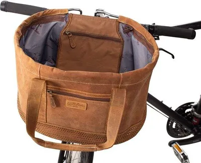 Produktbild von Leer-Egan B. Stuurstuurmand fietsmand afneembare handvattas picknicktas inbouwbruin