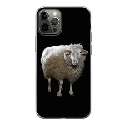 Produktbild von MuchoWow® Handyhülle Schutzhülle Hülle für iPhone 12 Pro Schafe - Nutztiere - Schwarz Silikon Softcase Handy Hülle - Abdeckung