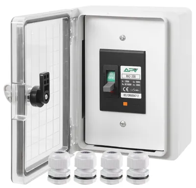 Produktbild von MCCB DC Leitungsschutzschalter 200A / 1000V DC 2Polig mit Gehäuse ABS