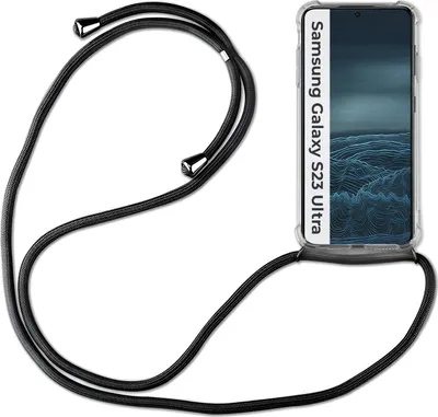 Produktbild von Handykette für Samsung S21 S22 S23 S24 FE Plus Ultra Handyhülle mit Band Hülle Galaxy S23 Ultra Schwarz