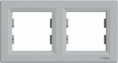 Immagine prodotto di Telaio a 2 ingressi orizzontale, alluminio Schneider Asfora EPH5800261