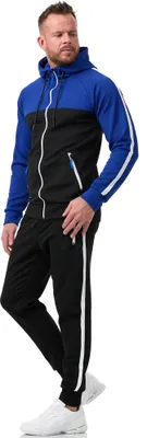 Produktbild von Herren Jogginganzug Freizeitanzug Sportlich 3750  Schwarz/Blau L