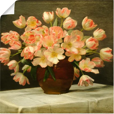 Produktbild von ARTland Poster Tulpen in einer Vase. 1915 Größe: 50x50 cm